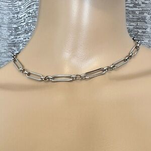 Zara Silver Paperclip Necklace